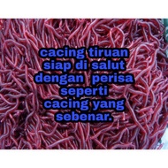 50Pcs 4cm umpan cacing tiruan, Simulation Earthworm Worms Artificial Fishing Lure 0102
