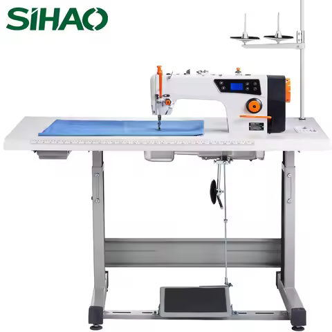 ​​SIHAO 550W Industrial Digital Sewing Machine, Servo Motor Lock Stitch 5000SPM For Leather/Canvas, 