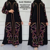 Abaya Turkey Hitam Jet Black Gamis Lebaran Mewah ELegan Simple Fashion Muslim Abaya Arab Dubai Mewah