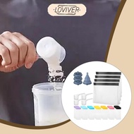 LOVIVER 42 Pieces Protein Powder Travel Container Set Zip Pouches with Funnels Spoons Reusable Porta