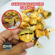 RETAIL BRASS SAWANGAN CENGHEE WOOD CAKWE GOLD HOLE 3 HATONG DOVE 1 PIECE