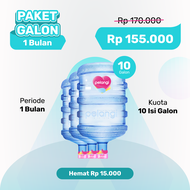 PELANGI Air Mineral - Paket Galon 1 Bulan (10 Galon)