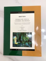 樂譜 Benjamin Britten - Works for Voice &amp; Chamber Orchestra 布瑞頓 Full score 總譜