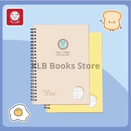 XO VIVA Plastic Cover Checkered Spring Notebook A5 Size Hai Tien 200 Pages Ms 6522, Cover Randomly D