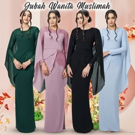 Evara Luxe Baju raya 2024 viral Kurung klasik moden baju kurung Sulam lace labuh baju kurung moden terbaru 2024