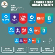 E-WALLET COUNTER BANNER ROUND LACE BANNER/ E-WALLET/
