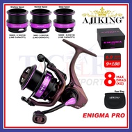 (8kg) Ajiking Enigma Pro 3000 Spinning Fishing Reel Mesin Pancing Spare Spool Freshwater Saltwater