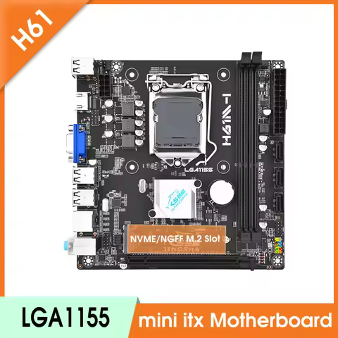 H61 Mini ITX Motherboard LGA 1155 Support DDR3 RAM USB2.0 SATA2.0 NVME NGFF M.2 Placa Mae 1155 Plate