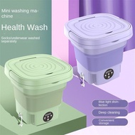 2025New Mini Foldable Washing Machine Small Underwear Washer Portable Washing Machine with Blue Ligh