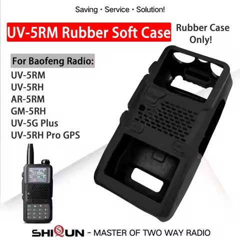 Baofeng UV-5RH Rubber Soft Case Silicone Pouch UV-5RM Protective Cover For UV-5G Plus UV-5RH Pro GPS