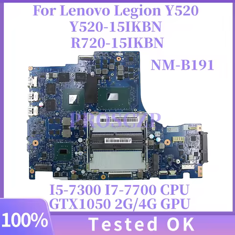 NM-B191 For Lenovo Legion Y520 Y520-15IKBN Laptop Motherboard With i7-7700HQ CPU GTX1050 GTX1050Ti G