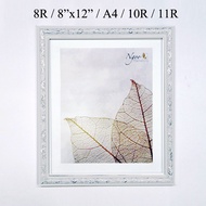 Wood Photo Frame White Size 8R / 8"x12" / A4 / 10R / 11R (made in Malaysia)