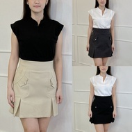 【JANUARY BRAND】SMLXL2XL Women's High Waist Short Skirt Roman Stretch Front And Back Skorts Skirt高腰前后