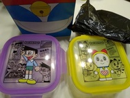 7-11 哆啦A夢 美食道具微波玻璃便當盒 《小夫、哆啦美》280兩個