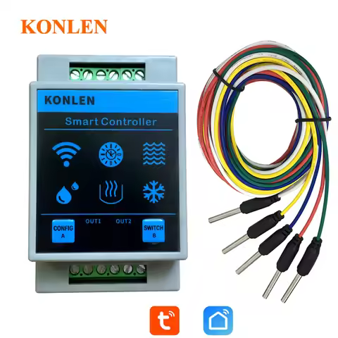 Tuya Smart Home Water Level Sensor WIFI Controller Leakage Flood Alarm Swimming Vape Tank Flow Detec