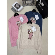 V9I5 Jacquard Knit Pullover Sweater - Casual Women's Autumn/Winter Top