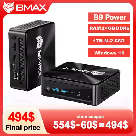 BMAX B9 Power Mini PC with Intel i9-12900HK 14-Core, 24GB DDR5 1TB NVMe SSD, Windows 11, Iris Xe Gra