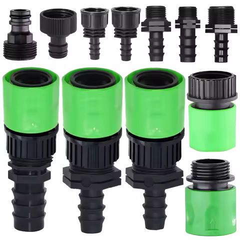 Quick Connector Nipple EURO USA 3/4 Inch Male Threaded 16mm/20mm Hose Joint for Garden Tubing Fittin