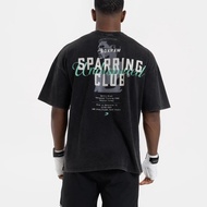 [BOXRAW] Bivol x Sparring Club Washed T-Shirt Men's Street Heavy High Quality Short Sleeve