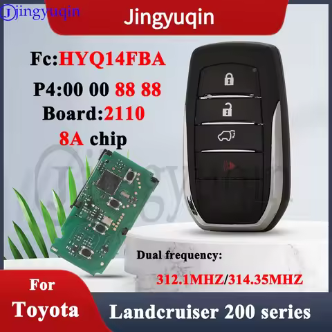 JYQ For Toyota Landcruiser 200 series Dual frequency 312.10/314.35Mhz P4：88 281451-2110 Denso HYQ14F