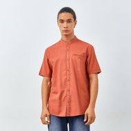 KEMEJA KATUN Emba Denim - Hebron Shirt Men's Short Sleeve Plain Regular Fit Cottonkoko