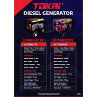 Tokai Diesel Generator EP4000CXE Maximum Output 3000watts