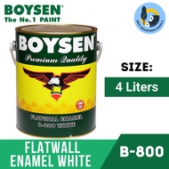 Boysen Flat Wall Enamel White B-800 4 Liters (Gallon) for Wood and Metal Primer Paint