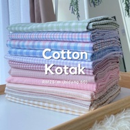 (2 METER) KAIN COTTON KOTAK-KOTAK/PLAID MATERIAL LEMBUT-tartan 1 By Inspirasi Amira Kota Bharu