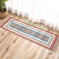 Scandinavian Ethnic Carpet Tassel Knitted Carpet 150 x 60 Cm