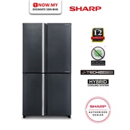 SHARP 700L SJF821VMSS Avance Refrigerator 4-Door Inverter Energy Saving 4 Pintu Peti Sejuk 四门冰箱