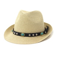 Summer Sun Hat Men Cool Jazz Hat Fedora Straw Hats For Woman Solid Panama Beach Hats Cap Sombrero Gorras