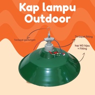 Kap Lampu Satu Set Outdoor Mini WD Hijau Gantung E27 Lampu Kap Lampu Tiang Kap Jalan Kap WD Hijau Ka