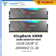 KINGBANK KRRB Dark Soarblade RGB DDR5 UDIMM 6000 MHz - CL36 32GB (16GB*2) - Black