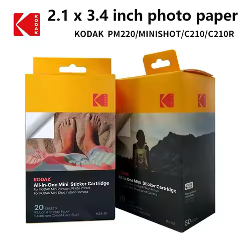 10-100 Sheets Kodak Mini 2/Shot All-in-One Ink Cartridge Set Kodak C210 Dedicated Printing Paper Mob