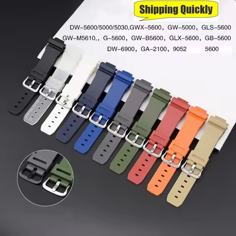 16mm Silicone Rubber Watch Band for Casio G-Shock DW5600/6900 GW-B5600 DW-6900 GA-2100 Rubber Wrist 