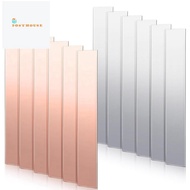 12 Pcs Pure Copper Zinc Anode Sheet 99.9% High Purity Copper Zinc Electrode Strips 0.04 Inch X 0.98 