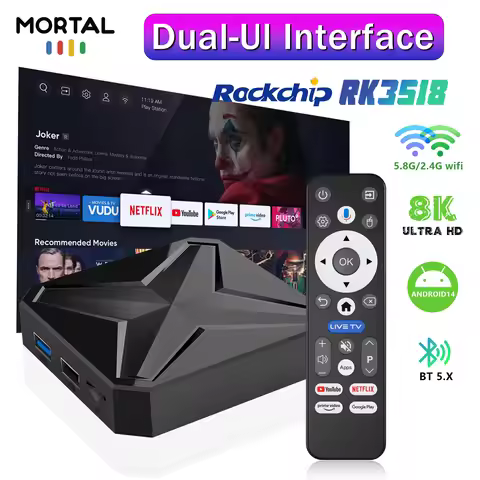 Global Version Q1MINI+ TV Box Dual UI Interface 8K Ultra HD Bluetooth 5.4 Wifi6 Google TV Google Ass