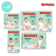 [Best Deal] Huggies Airsoft / Natural Soft Diapers TAPE S58 / M52 / L44 / XL38