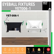 Yetplus GU10 Eyeball Fixtures YET006-1 Black or White 1 heads Round Square