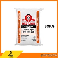 RED LION Dolomite 15-18% MgO 28-30% CaO 50kg Organic Baja Kapur Pertanian Perawat PH Tanah
