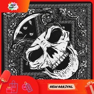 ⭐ ⭐READY STOCK⭐ ⭐ Musion Skull Cotton Black Bandana Retro Hip Hop Durag Harley Davidson Skull Mask Kain Key Vintage Square Scarf Motorcycle Bandana for Men