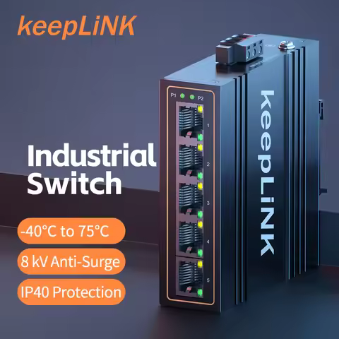 KeepLiNK Industrial 5-Port Megabit Ethernet Switch