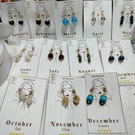 Birthstone and Gemstone Earrings January February March April May June July August September October