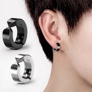 2pcs 316L Fashion Stainless Steel Cuff Earring, Non Piercing Hoop Earring Clip On Earring Fake Pierc