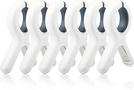 Acdion Plastic Clothes Pins Pack of 6 Heavy Duty Indoor Outdoor Laundry Clips for Bedclothes Throw B