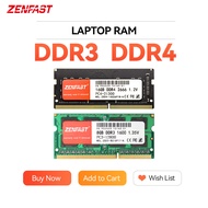 ZENFAST Memoria Ram DDR3 DDR4 8GB 16GB 4GB Laptop Notebook Ram 1600MHz 2400MHz 240pin Sodimm Memória For In and AMD