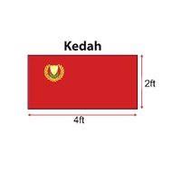 BENDERA KEDAH 2 X 4, 2 X 8, 3 X 6