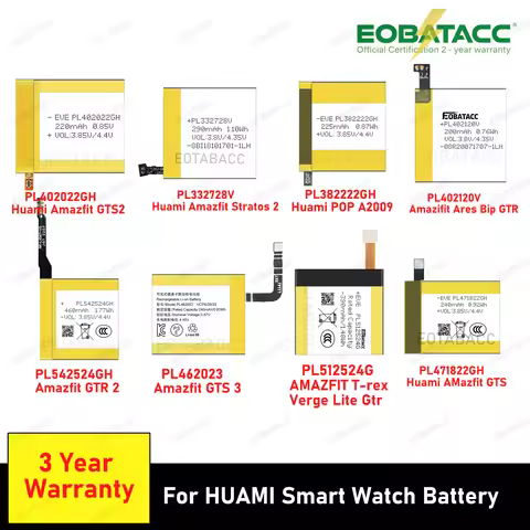 PL402120V PL332728V PL462023 PL512524G PL402022GH PL38222GH Battery For Huami AMAZFIT GTS2/Gts 3/A19
