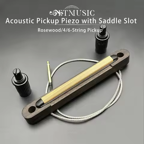 Rosewood Bridge for U Bass 110x13mm with Height Adjusting Screws Saddle Slot 84x6.5mm for 4/6-String
