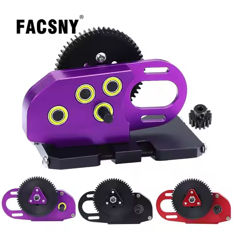 2Low CNC Gearbox Middle Transmission Box with Overdrive Gear For LCG 1/10 RC Crawler Axial SCX10 III